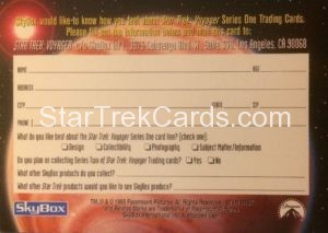 Star Trek Voyager Season One Series One Trading Card Survey Card Back