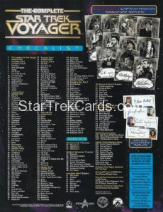 The Complete Star Trek Voyager Sell Sheet Back