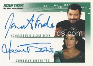 The Quotable Star Trek The Next Generation Trading Card Autograph Jonathan Frakes Marina Sirtis