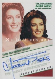 The Quotable Star Trek The Next Generation Trading Card Autograph Marina Sirtis