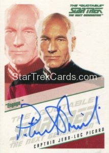 The Quotable Star Trek The Next Generation Trading Card Autograph Patrick Stewart