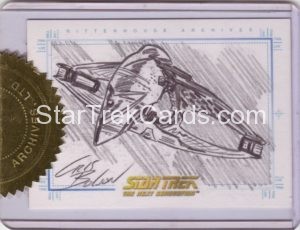 The Quotable Star Trek The Next Generation Trading Card Sketch Romulan Warbird