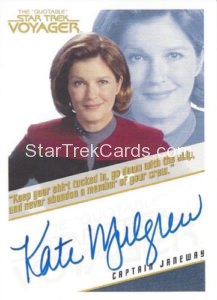 The Quotable Star Trek Voyager Trading Card Kate Mulgrew Autograph
