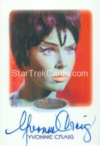 The Women of Star Trek Trading Card Autograph Yvonne Craig