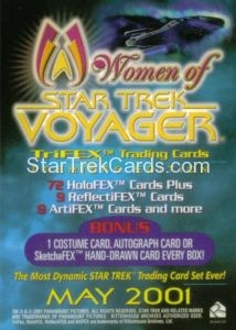 The Women of Star Trek Voyager HoloFEX Trading Card Seven of Nine Promo Back
