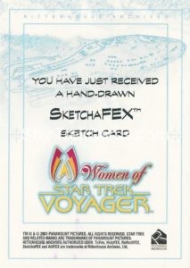 The Women of Star Trek Voyager HoloFEX Trading Card SketchaFEX Kes Back