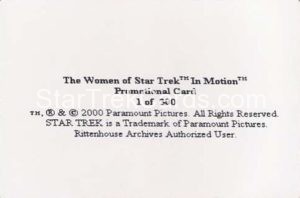 The Women of Star Trek in Motion Trading Card Promotional Card Back 10