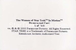 The Women of Star Trek in Motion Trading Card Promotional Card Back 35