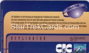 Video Tek Cards Trading Card Back 15