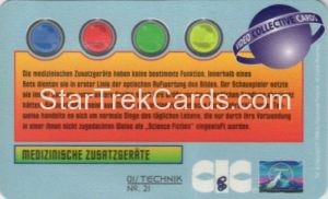 Video Tek Cards Trading Card Back 21