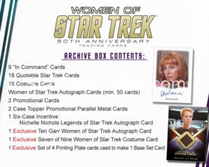 Women of Star Trek 50th Anniversary Trading Card Archive Box Back