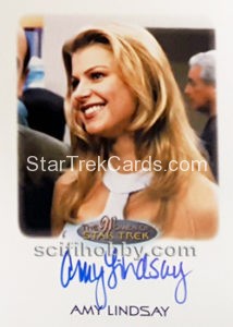 Women of Star Trek 50th Anniversary Trading Card Autograph Amy Lindsay