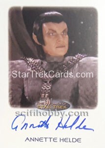 Women of Star Trek 50th Anniversary Trading Card Autograph Annette Helde