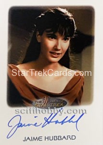 Women of Star Trek 50th Anniversary Trading Card Autograph Jaime Hubbard