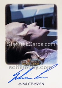 Women of Star Trek 50th Anniversary Trading Card Autograph Mimi Craven
