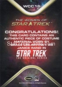 Women of Star Trek 50th Anniversary Trading Card WCC16 Back