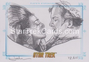 Star Trek The Original Series Portfolio Prints Trading Card Sketch Platos Stepchildren