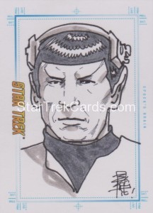 Star Trek The Original Series Portfolio Prints Trading Card Sketch Spocks Brain