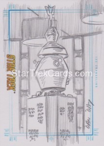 Star Trek The Original Series Portfolio Prints Trading Card Sketch The Changeling