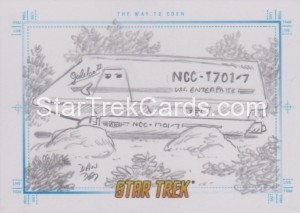 Star Trek The Original Series Portfolio Prints Trading Card Sketch The Way to Eden