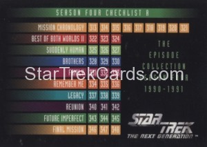 Star Trek The Next Generation Season Four Trading Card 400