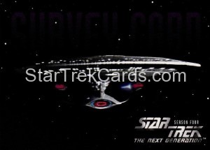 Star Trek The Next Generation Season Four Trading Card Survey Card