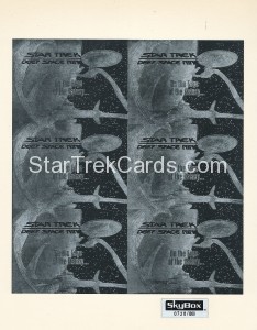 Star Trek Deep Space Nine – Series Premiere Trading Card S1 Numbered Uncut Sheet