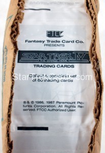 Star Trek IV The Voyage Home Trading Card Wrapper Roll Pic 3