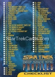 Star Trek Deep Space Nine Profiles Card 82