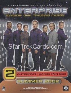 Enterprise Season One Trading Card Sell Sheet Front