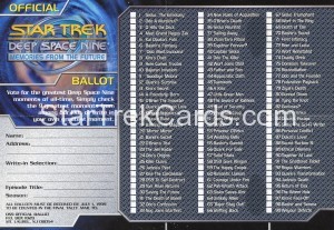 Star Trek Deep Space Nine Memories from the Future Ballot Front