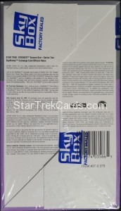 Star Trek Voyager Season One Series Two Trading Card Box of 24 Packs Bottom