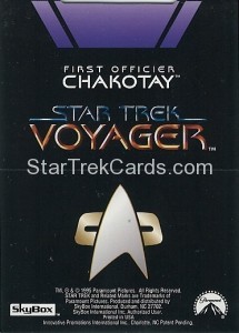 Star Trek Voyager Season One Series Two Trading Card P2