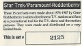 Star Trek Gene Roddenberry Promotional Set 2125 Trading Card 1