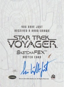 Star Trek Voyager Heroes Villains Sketch Lee Lightfoot Back