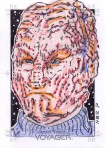 Star Trek Voyager Heroes Villains Trading Card Sketch Gener Pedrina