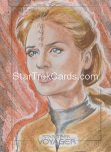 Star Trek Voyager Heroes Villains Trading Card Sketch Judit Tondora Alternate
