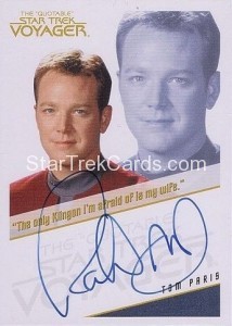 The Quotable Star Trek Voyager Autograph Robert Duncan McNeill