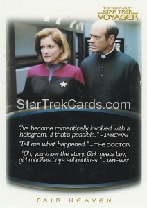 The Quotable Star Trek Voyager Trading Card 70