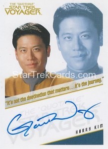 The Quotable Star Trek Voyager Trading Card Autograph Garrett Wang