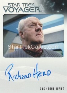 The Quotable Star Trek Voyager Trading Card Autograph Richard Herd