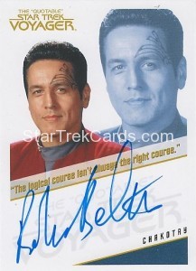 The Quotable Star Trek Voyager Trading Card Autograph Robert Beltran