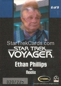The Quotable Star Trek Voyager Trading Card Communicator Pin 6 of 9 Back