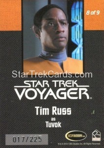 The Quotable Star Trek Voyager Trading Card Communicator Pin 8 of 9 Back