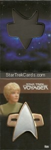 The Quotable Star Trek Voyager Trading Card Kes Comm Badge Rewards Alternate