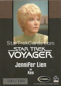 The Quotable Star Trek Voyager Trading Card Kes Comm Badge Rewards Back