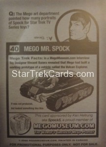 Mego Museum Card 40 Back