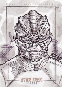 Star Trek Aliens Bien Flores Sketch Card