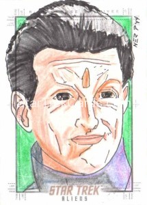 Star Trek Aliens Gener Pedrina Sketch Card