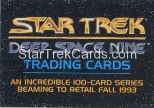 Star Trek Deep Space Nine Series Premiere Promo Card